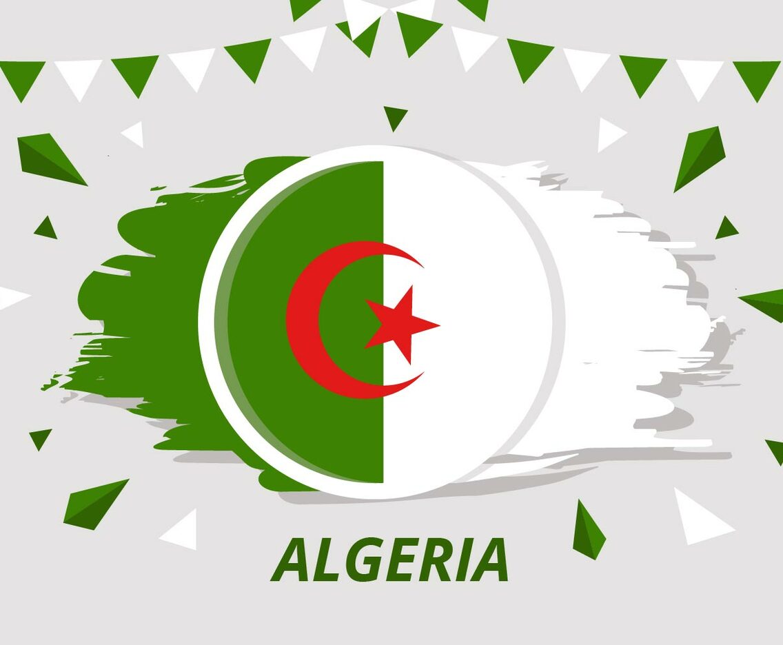 Brush Flag Algeria Vector
