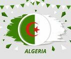 Brush Flag Algeria Vector