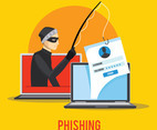 Hacker Phishing Data Via Internet
