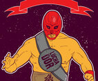 Luchador Pose Illustration