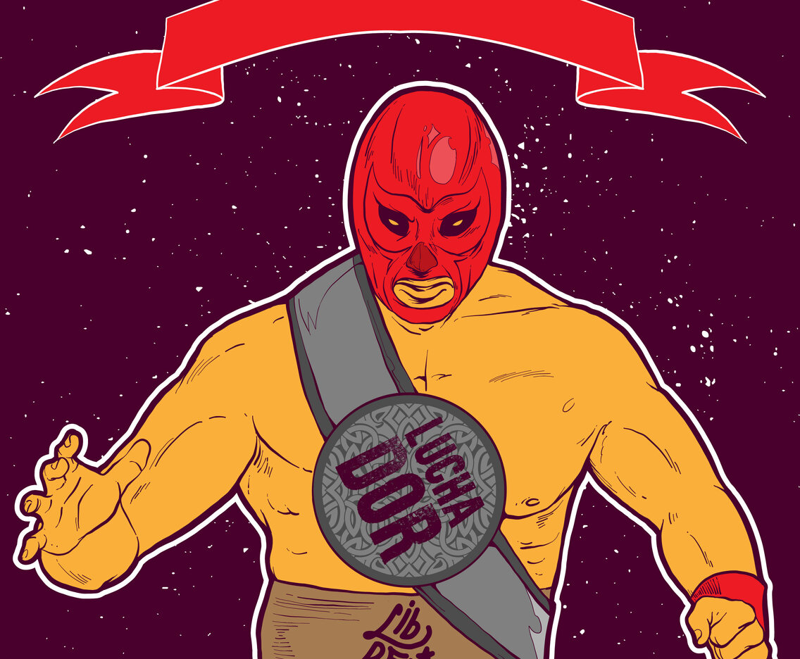 Luchador Pose Illustration
