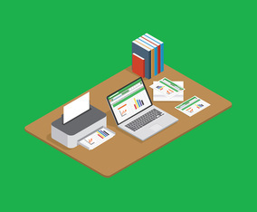 Spreadsheet Isometric Vector