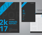 Annual Report Elegant Geometric Flat Design Template