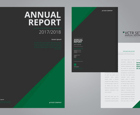 Annual Report Elegant Geometric Flat Design Template