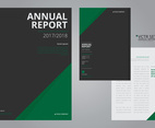 Annual Report Elegant Geometric Flat Design Template