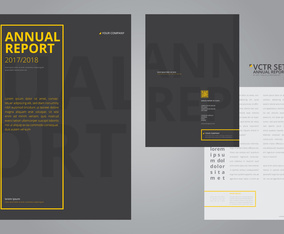 Annual Report Elegant Geometric Flat Design Template