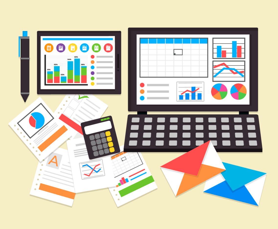 Spreadsheet Free Vector Illustration