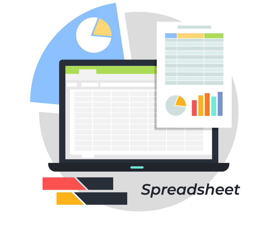 Spreadsheet Document Vector