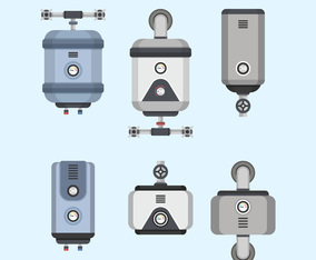 Water Heater Collection Vector Illustration