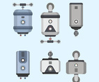 Water Heater Collection Vector Illustration