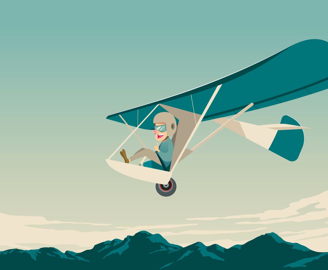 Glider Piloted by Man