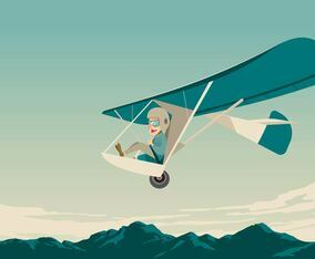 Glider Piloted by Man