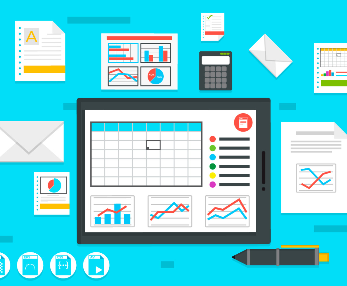 Spreadsheet Free Vector Illustration