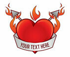 Flaming Heart Illustration