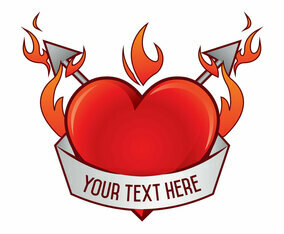 Flaming Heart Illustration