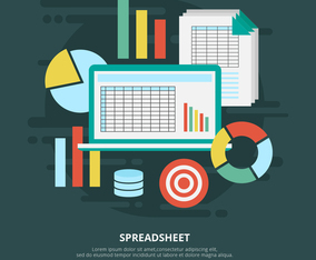 Free Spreadsheet Vector Illustration