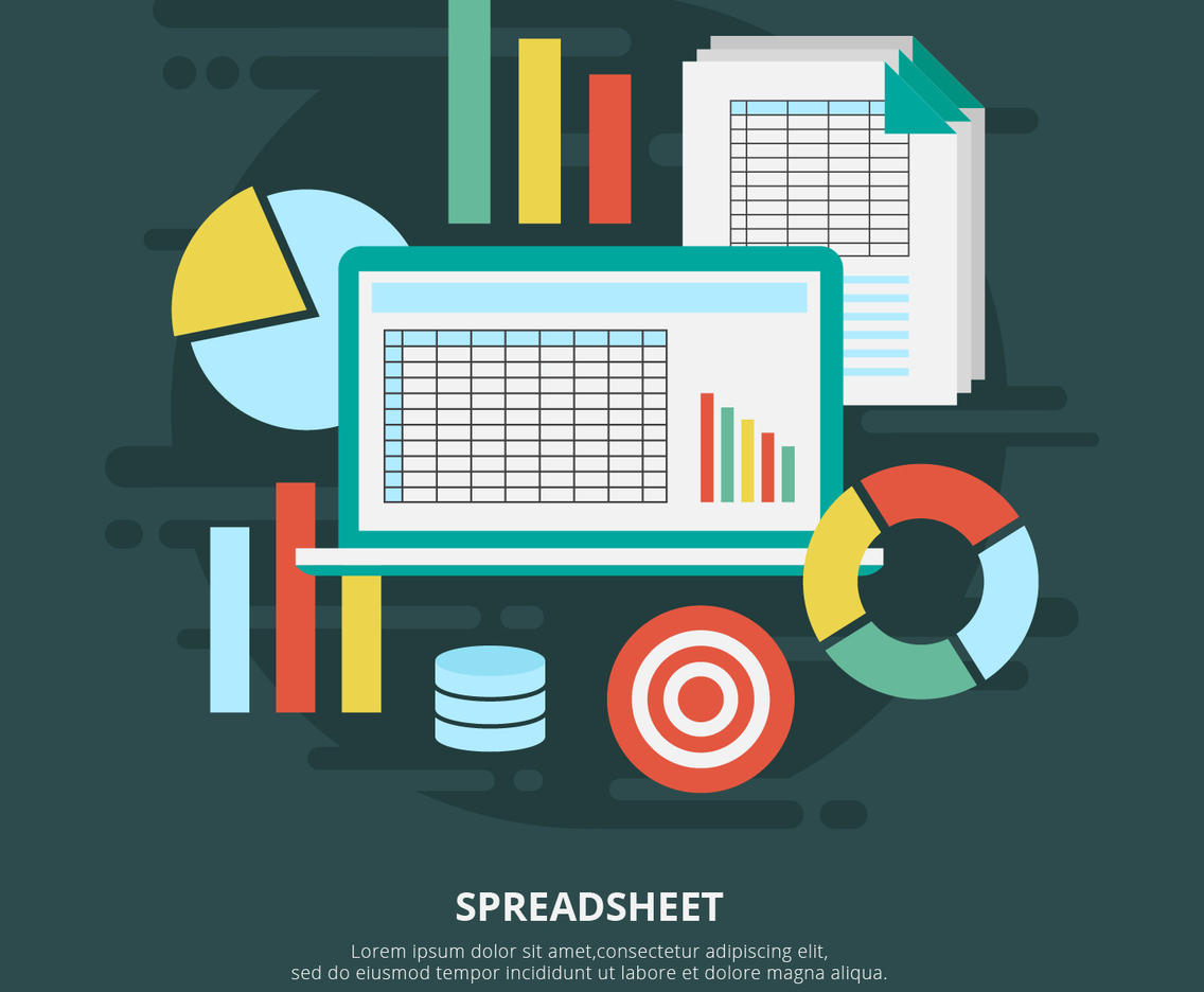Free Spreadsheet Vector Illustration