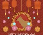 Flat Chinese New Year Vector Illustration