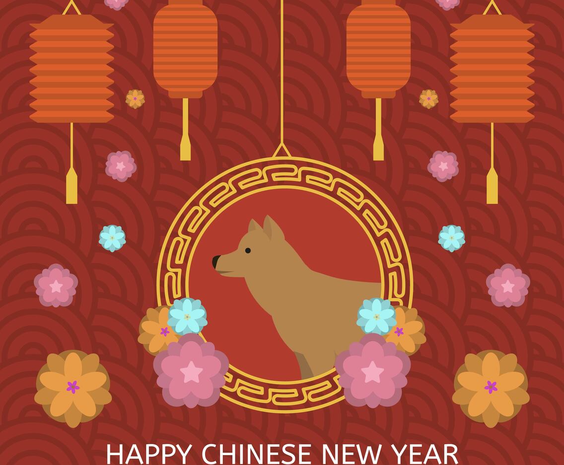Flat Chinese New Year Vector Illustration