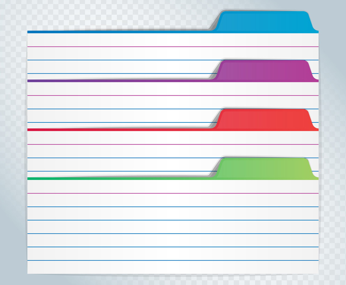 Colorful Archive Bookmarks Of Card Index Illustration