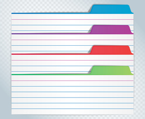 Colorful Archive Bookmarks Of Card Index Illustration