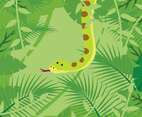 Anaconda On Forest Background