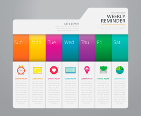 Vector Infographic Index Paper with White Background Template.