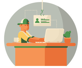 Internet Phishing Illustration