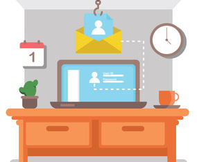 Internet Phishing Illustration