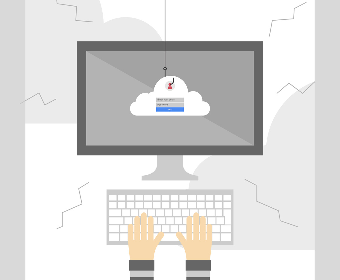 Internet Phishing Illustration