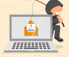 Internet Phishing Illustration