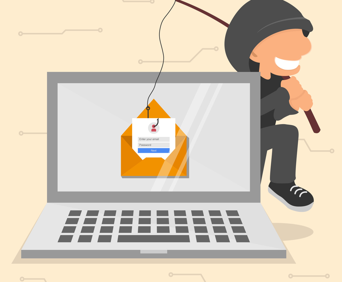Internet Phishing Illustration
