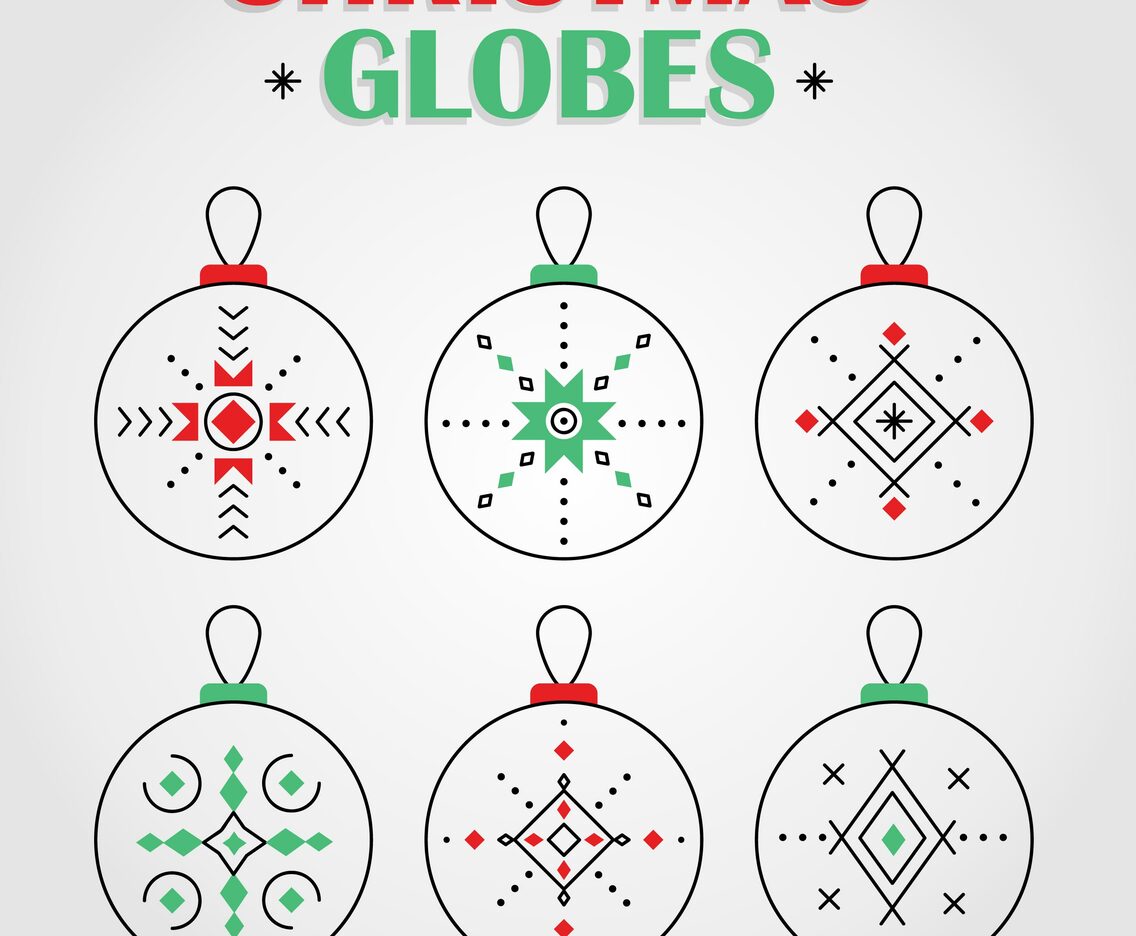 Free Christmas Globes Vector