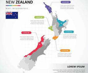 New Zealand Map Illustration
