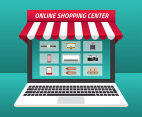 Online Shopping Center Free Vector