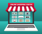 Online Shopping Center Free Vector