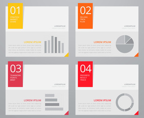 Vector Infographic Index Paper with White Background Template.