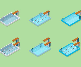 Isometric Springboard Vector Collection