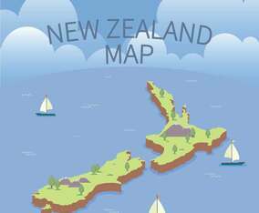 Free New Zealand Maps Illustration