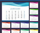 Printable Calendar 2018 Vector