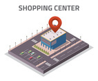 Shopping Center Isometric Store Vector