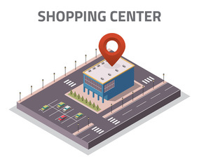 Shopping Center Isometric Store Vector