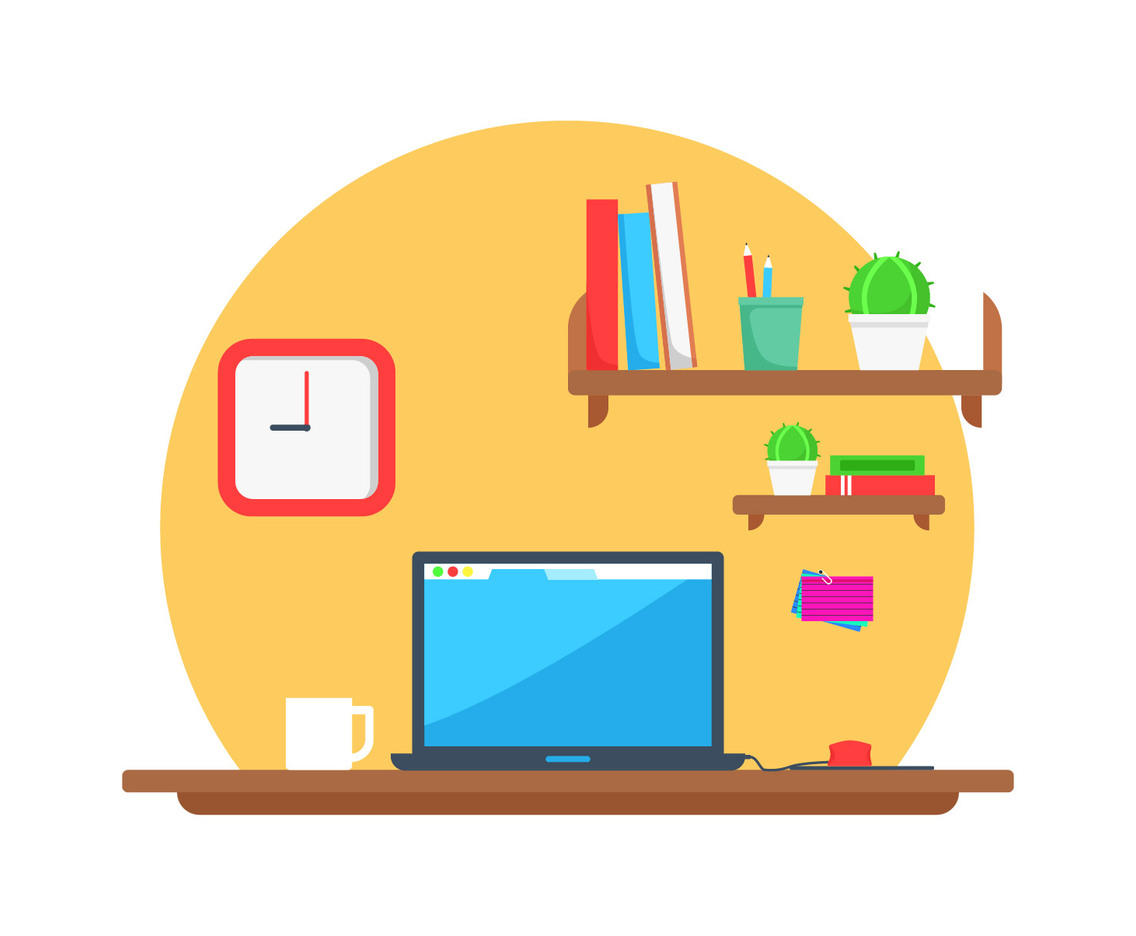 Free Vector Workspace Illustration