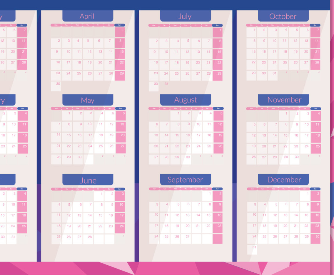 Printable Calendar Vector