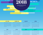 Free Abstract 2018 Calendar Vector