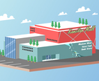Isometric Mall Center Free Vector