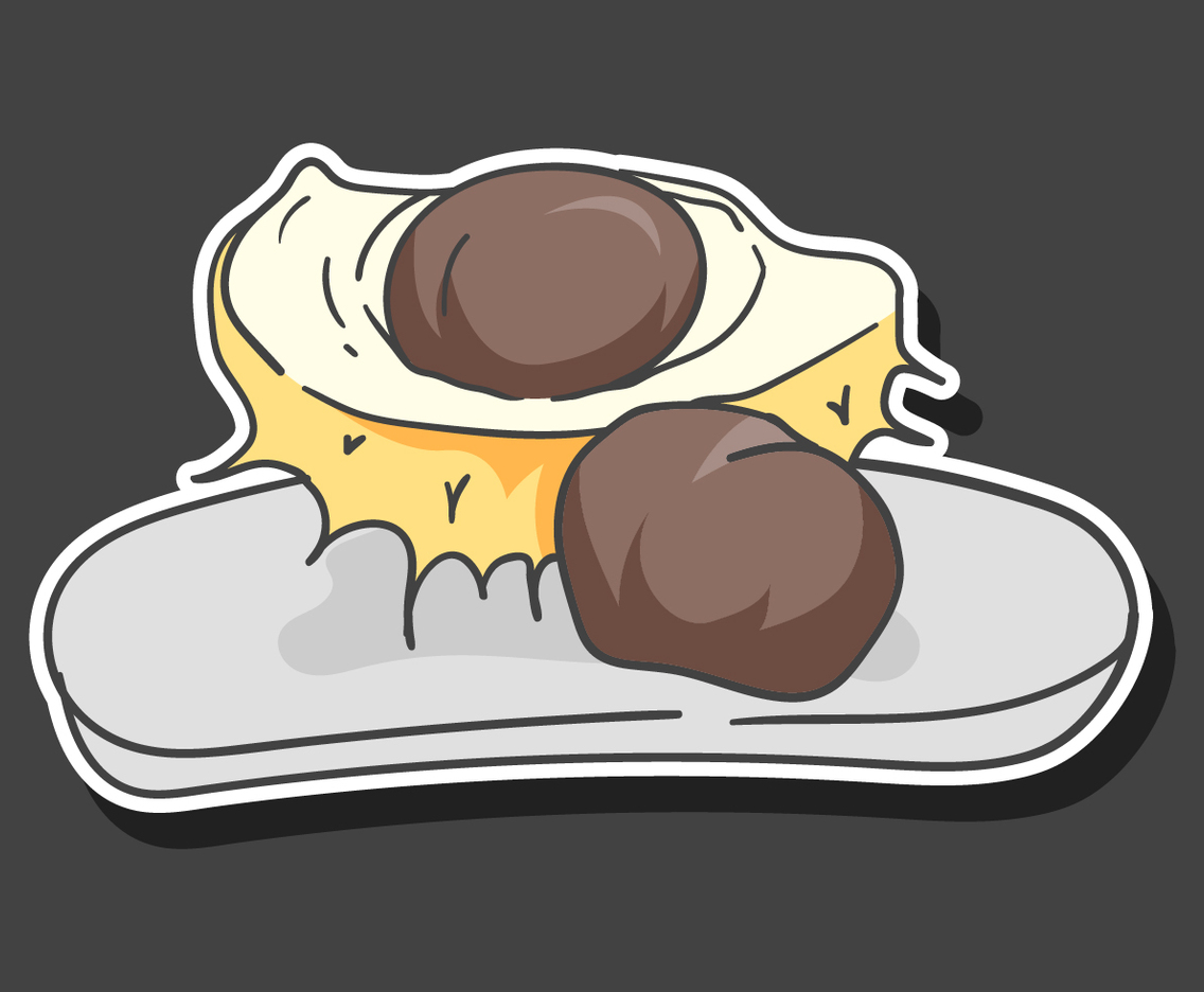 buckeye flat sticker illustration
