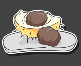 buckeye flat sticker illustration