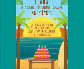 Polynesian birthday vector