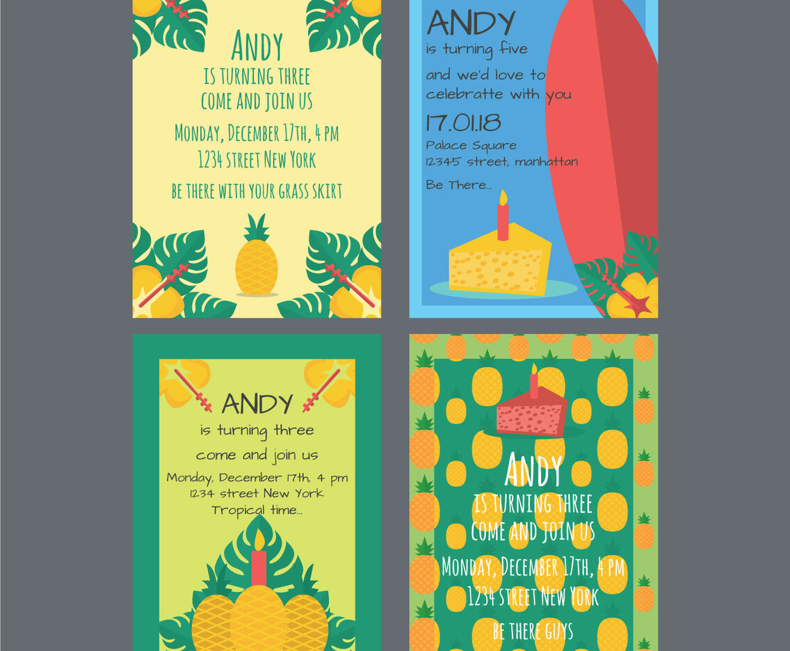 Polynesian birthday vector